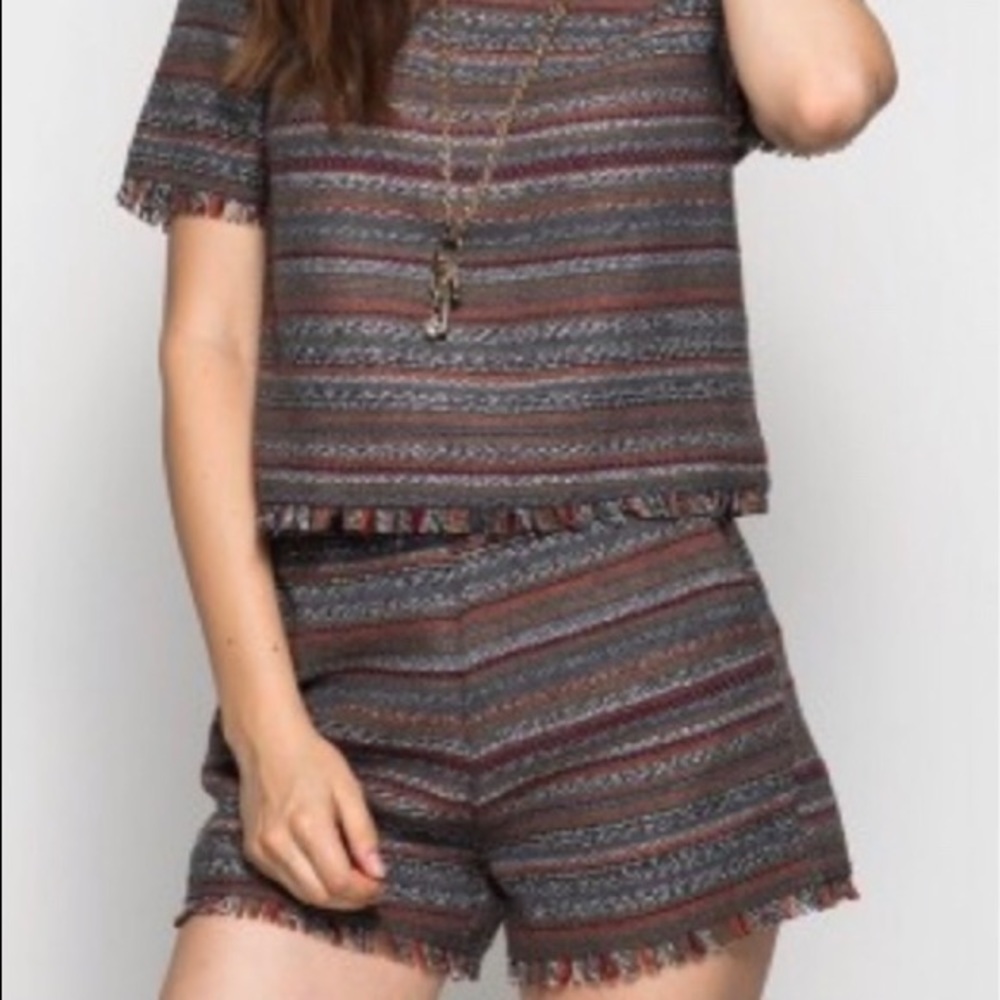 NEW! Umgee tweed high waisted tailored fit shorts